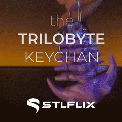5862368160.gif Free STL file Trilobyte Articulated Keychain・Object to download and to 3D print, STLFLIX