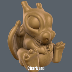 Charizard.gif STL file Charizard (Easy print no support)・Template to download and 3D print, Alsamen