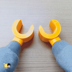 레고손-gif-1.gif STL-Datei 👐 Play Yellow Toy Hand & Maracas 🥁・Design für 3D-Drucker zum herunterladen, Eunny