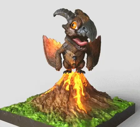Rodan -CHIBI VERSION -MONSTERVERSE DIORAMA - FANART- TOKUSATSU ...