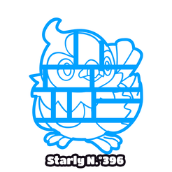 nuevo.gif STL file Starly Cookie Cutter Pokemon Anime Chibi・3D printable model to download, Negaren