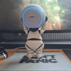 Marvin.gif STL file Marvin The Paranoid Gen 5 Echo Dot・3D printing idea to download