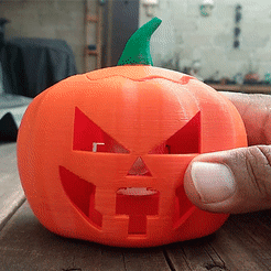 Gif3-Snoopy-Calabaza.gif STL file Snoopy Halloween Pumpkin Without Stands・3D print model to download