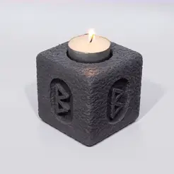gif-1.gif STL file 40! Nordic runes candle holder・3D printing design to download