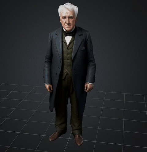dbx-thomas-edison.gif DBX Thomas Edison Stl Obj Glb for 3D Printer