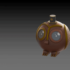 SteampunkOwl_v2.gif Download STL file Steampunk Owl • 3D printable object, ASTROLINK3D
