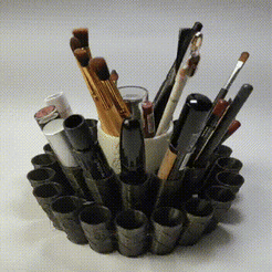 WhatsApp-Video-2023-03-29-at-1.18.44-PM.gif STL file Swiveling lipstick and makeup stand・Model to download and 3D print