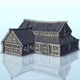 GIF-B08.gif Large medieval house with multi-floored thatched roof (8) - Warhammer Age of Sigmar Alkemy Lord of the Rings War of the Rose Warcrow Saga