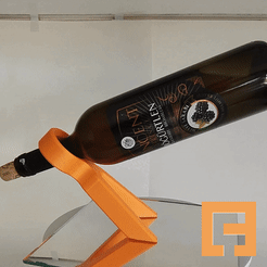 Angle_Balanced_-Bottle_Holder.gif STL file Angle balanced bottle holder・Design to download and 3D print
