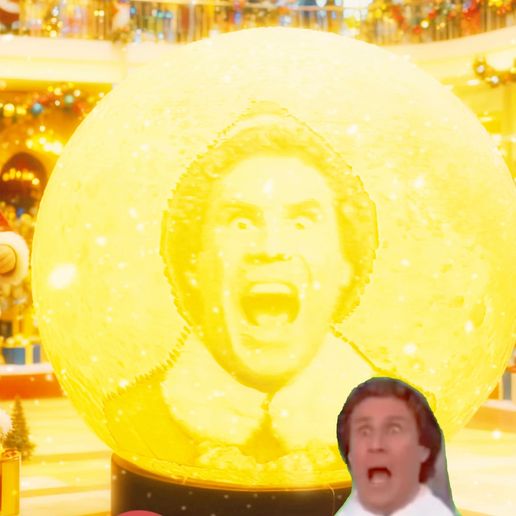 1119-6.mp4 🎄 Elf Movie Lithophane Globe (3-Image Edition) - STL Globe + STL Base (Licence Commerciale)