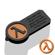 Half-Life-Keychain.gif ⚠️ Half Life Key Ring + Text Quote
