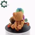 CobotechArticulatedBearCupid-ezgif.com-video-to-gif-converter.gif Articulated Crochet Cupid Bear by Cobotech, Articulated Toys, Desk Decor, Valentine Day Gift