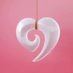 Comp-1_2.gif STL file Heart-shaped pendant・Model to download and 3D print