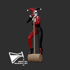 HQC.gif STL file Harley Quinn TAS・Model to download and 3D print, theserialscientist