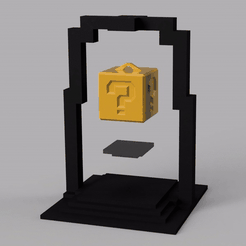 asd.gif Free 3D file Magneto Mario Question Mark Pixelart・3D printable design to download