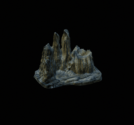Image showcasing 🪵 aquarium / terrarium decoration 3x mountains set 3・Free STL File for ...