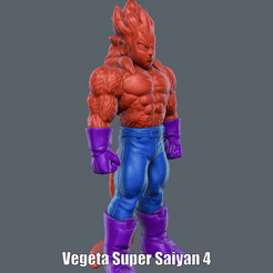 Vegeta SSJ4.gif Fichier STL Vegeta Super Saiyan 4 (Impression facile et montage facile)・Objet imprimable en 3D à télécharger, Alsamen