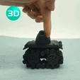 C.gif cute articulated tracked tank - printed in one piece