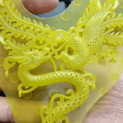 3.gif STL file Dragon Phoenix・Template to download and 3D print