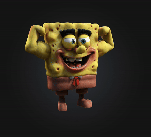 STL file Muscle Sponge Bob! 🧽 ・3D printing idea to download・Cults