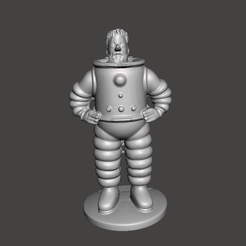 GIF.gif STL file haddok with lunar diving suit on the sea of ice landing on the moon .stl .obj・3D printing design to download, vadi