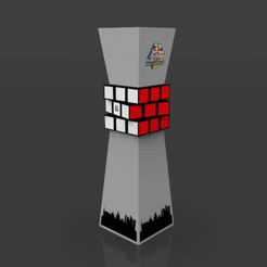 rubik-cube.gif STL file RUBIK`S CUBE - RED BULL RUBIK`S CUBE WORLD CUP TROPHY・3D printable design to download, Nic0_