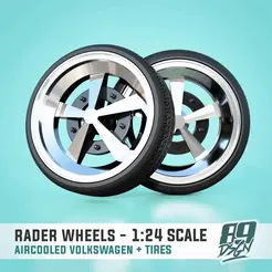 0.gif Rader Wheels for Aircooled Volkswagen front and rear set - beetle, transporter, karmann, kubelwagen, kdf