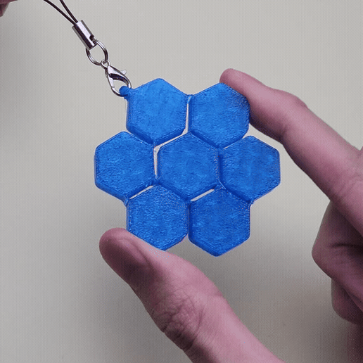 Fidget toy keychain for flexible material