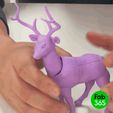 Deer_01.gif 3D file Foldable Deer・3D printing idea to download
