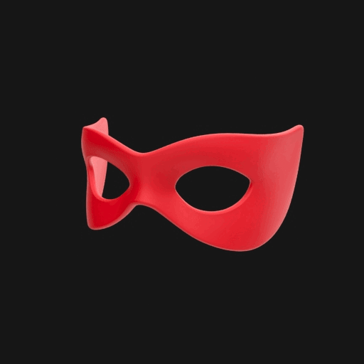 🥳 Red Mask・ STL File for 3D printing・Cults