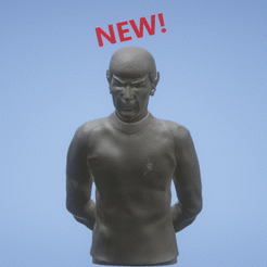 Sandpiper_Spock_NEW.gif STL file Star Trek Mr. Spock figurine and bust UPDATED・3D printing design to download