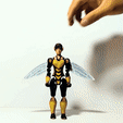 GIF-210515_231602.gif Archivo STL Figura de acción Flexi: Interpretación de Wasp (Avengers 1/6)・Plan de impresora 3D para descargar