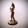 egyptian_goddess_sekhmet_3d_print_and_paint.gif Statue model of Sekhmet Egyptian Godess 3D print model