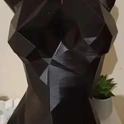 torse-de-femme-04.gif Fichier STL TORSE DE FEMME NUE DÉCORATION MAISON origami・Objet imprimable en 3D à télécharger