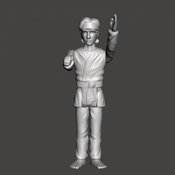 GIF.gif STL file ACTION FIGURE THE KARATE KID DANIEL LARUSSO KENNER STYLE 3.75 POSEABLE ARTICULATED .STL .OBJ・3D printer model to download