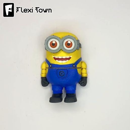 Flexi-Town-Bob-the-Minion,-G2.mp4 Flexi Bob the Minion, Minions Collection, Articulated fidget figure, 3mf included