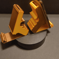 20211201_082654.gif Download STL file Gun with Bullets Phone Stand with Bank • Design to 3D print, 3dPrinted4u