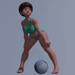 volleyball.gif Descargar archivo STL Chica de voleibol de playa • Diseño imprimible en 3D, NemoMK2