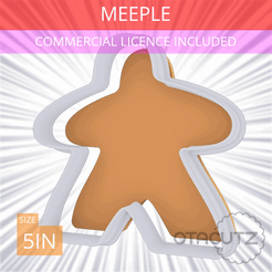 Meeple~5in.gif STL file Meeple Cookie Cutter 5in / 12.7cm・3D print design to download