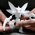 scyther.gif STL file Scyther Articulated・3D printer design to download, HalconRojo
