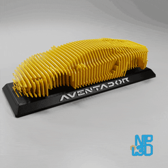 thumb.gif Fichier STL Sculpture Lamborghini Aventador (licence commerciale)・Design pour imprimante 3D à télécharger