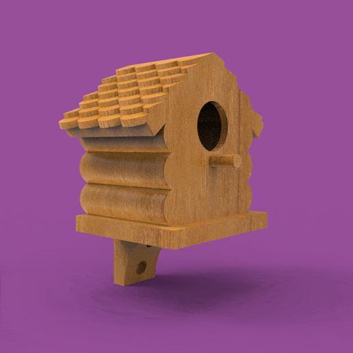 1.629-ezgif.com-optimize.gif Cabane à oiseaux rustique - Modèle imprimable en 3D