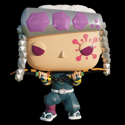 ezgif.com-video-to-gif.gif Fichier STL Tengen Uzui - FunkoPop・Design imprimable en 3D à télécharger