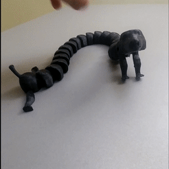 ezgif.com-gif-maker.gif Free STL file Print-in-Place Looong Weiner Dog・3D printing model to download