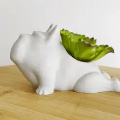 ezgif.com-gif-maker-6.gif STL file DOG YOGA PLANTER - NO SUPPORTS・Template to download and 3D print