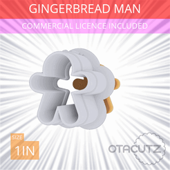 Gingerbread_Man~1in.gif STL file Gingerbread Man Cookie Cutter 1in / 2.5cm・3D printer model to download