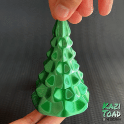 gif-final.gif Free STL file Tealight Christmas tree (vase mode)・3D printing model to download, KaziToad