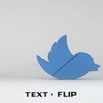 TEXT « FLIP Archivo STL gratis Texto de la vuelta - Libre expresión・Diseño de impresión 3D para descargar