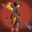 mercy.gif Mercy Devil - Imp Wings 3D Print Ready