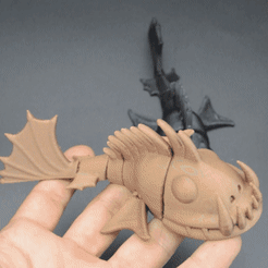 Новый-проект.gif Descargar archivo STL Mordedor de pescado flexible • Plan para imprimir en 3D, Hom_3D_lab